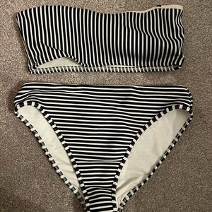 Lspace Striped High Waisted Bikini